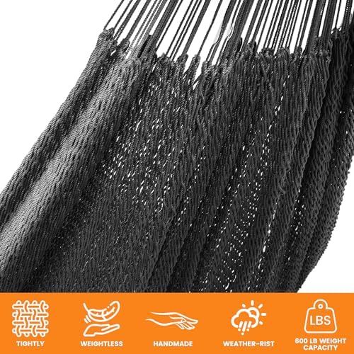 Lazy Daze XL Handwoven Mayan Hammock, 10.5FT Double Camping Hammocks - Image 4