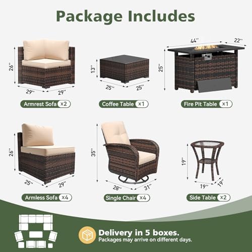 Aoxun 14 Piece Outdoor Patio Furniture Set - Image 2