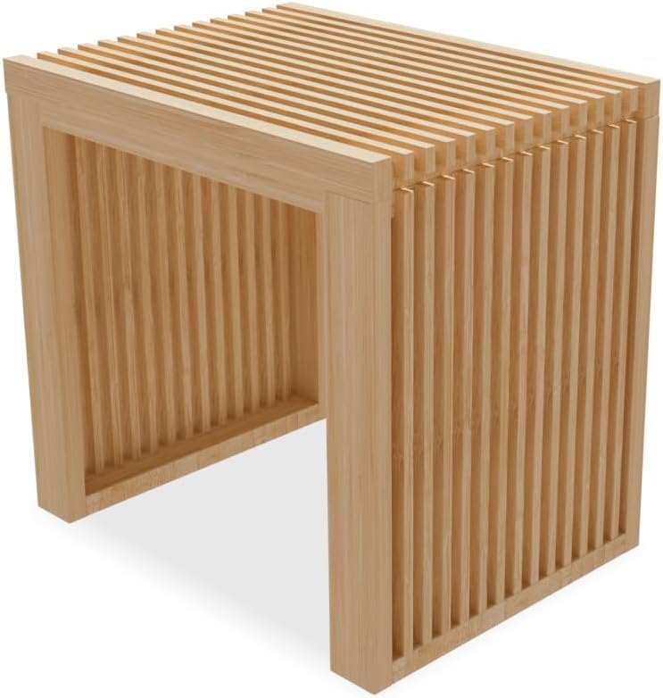 Bamboo Dining Bench 17" Indoor Wooden Shoe Benches by HEALTHYYOU