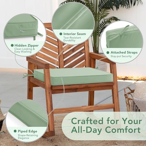 Outdoor Chair Cushions Set of 6: Waterproof & Color Fastness Seat Cushion - Image 4