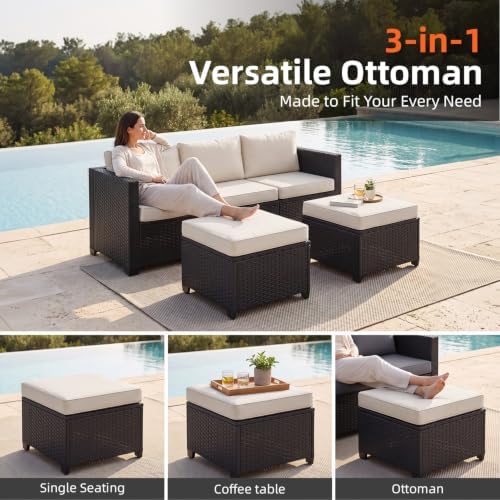 LazySunsets 6-Piece Outdoor Patio Furniture Set - Image 4