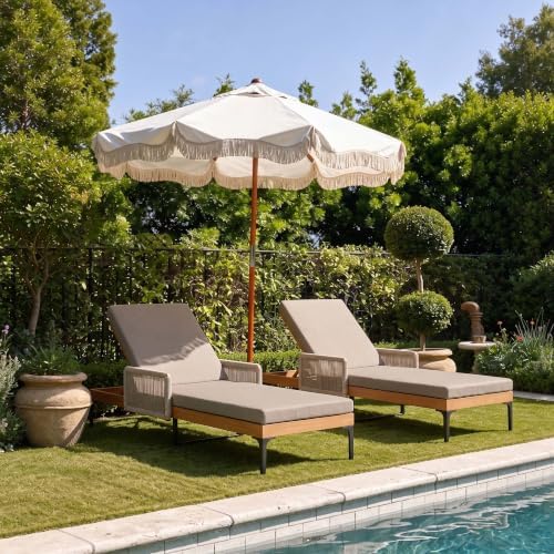 PURPLE LEAF Chaise Lounge 2 Pieces by PURPLELEAF