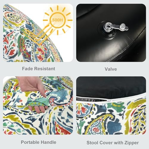 LVTXIII Inflatable Stool Ottoman Footrest - Image 4