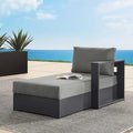 Modway Tahoe Powder-Coated Aluminum Outdoor Chaise Lounge in Gray Charcoal by Modway