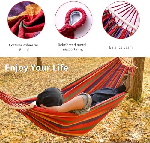 Hammock, Cotton Canvas Hammock Portable Camping Hammock - Image 3