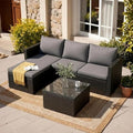 3-Piece All-Season Wicker Patio Sectional Sofa Set by JAMFLY