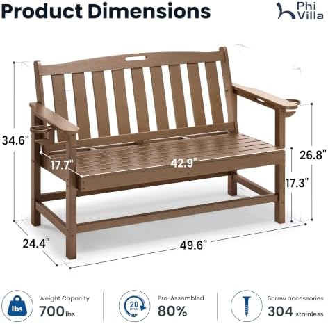 PHI VILLA HDPE Outdoor Bench - Image 2