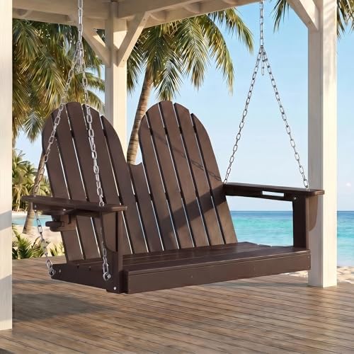 Savannah 4ft Outdoor HDPE Farmhouse Hanging Porch Swing by Costaelm