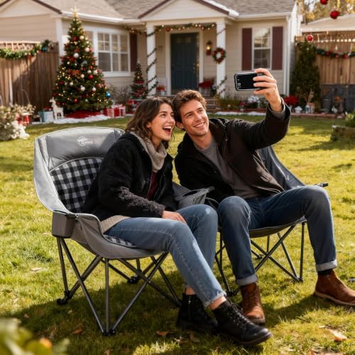 2 Pack Oversized Heated Camping Chairs - Image 2