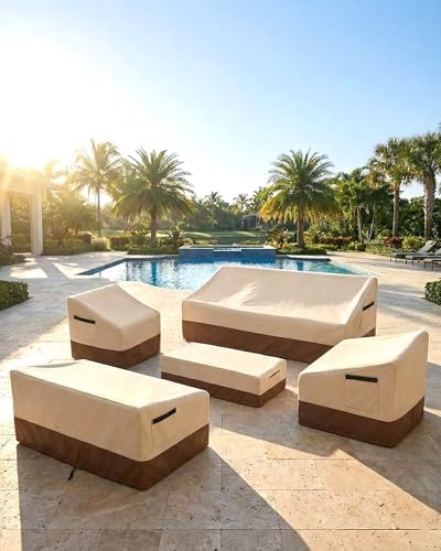 3-Piece Patio Bistro Furniture Cover Set, Heavy-Duty 600D Waterproof Outdoor - Image 2