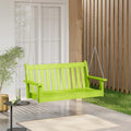 Paradise Outdoor Patio HDPE Hanging Front Porch Swing Bench by Costaelm