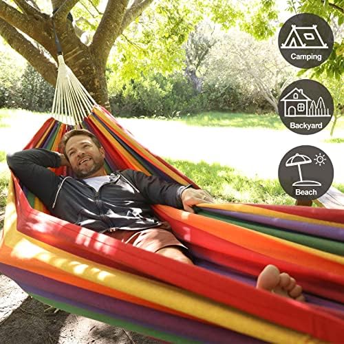 Brazilian Double Hammock with Tree Straps, King Size, 500 lbs Capacity - Image 3