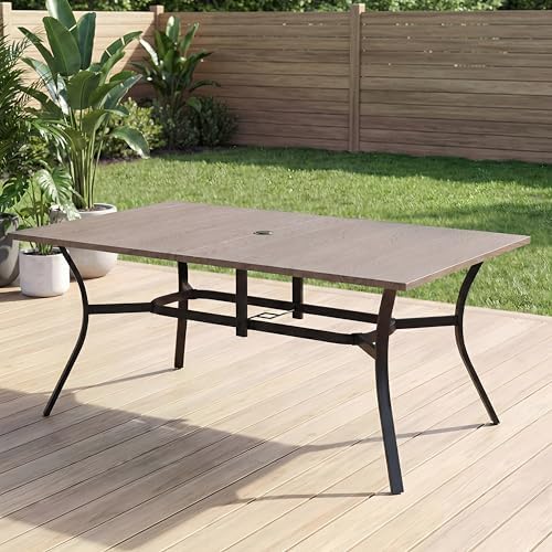 63”x37.8” Metal Outdoor Dining Table by LUTINLIX