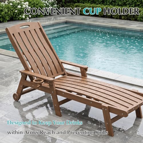 Domi Lounge Chair Outdoor Pool Patio Chaise Lounge Chairs Outside - Image 6