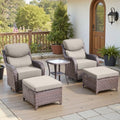 Luxury 6" Thick Cushioned 5 Pieces Patio Furniture Set by Belord
