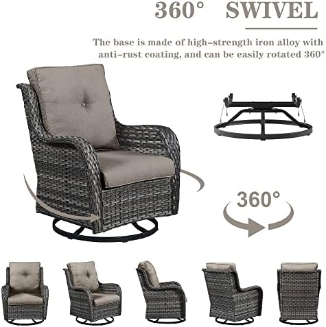 Belord Outdoor Furniture Wicker Conversation Sets - Image 6