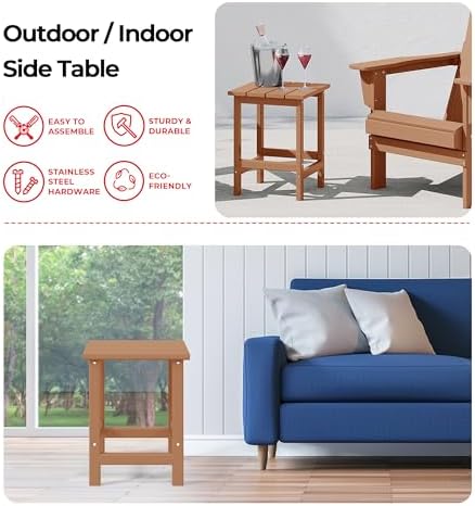Square Outdoor Side Tables, Adirondack Patio Tables - Image 4