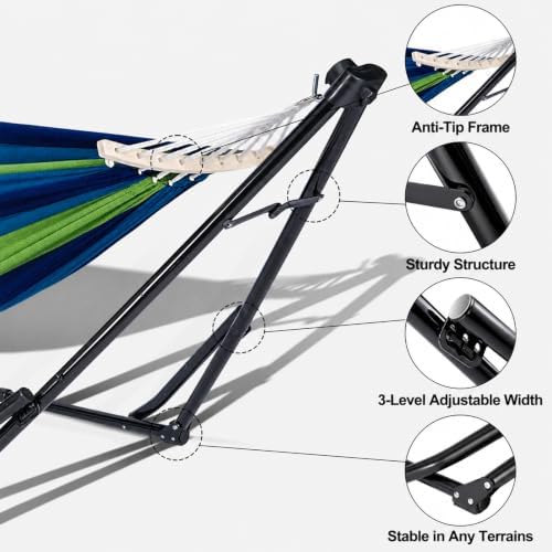 2-in-1 Hammock Chair with Stand, Portable Hammock - Image 5