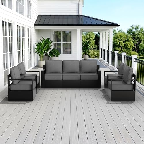 Outdoor Patio Furniture Set, 5-Piece Aluminum Patio Conversation Set by MaxMulti