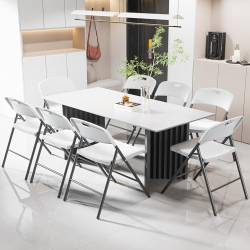 VINGLI Folding Chairs, Plastic Foldable Chair, Capacity up to 350 lbs, Portable - Image 2