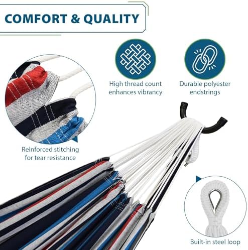 Vivere Double Cotton Hammock - Image 3