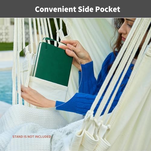 XL Hammock Chair with Footrest, Steel Spreader Bar, 500 lb Capacity - Image 7