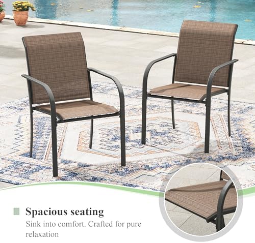 Patio Table and Chairs Set for 4, Outdoor Dining Set - Image 5