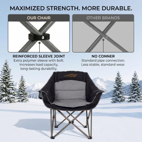 FAIR WIND XL Oversized Heated Padded Camping Chair - Image 7