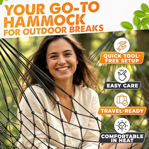 Camping Hammock Without Stand, Net Mesh Hammocks - Image 4