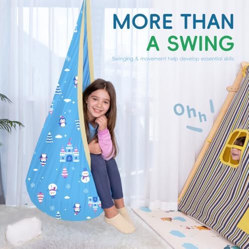 OUTREE Kids Pod Swing Seat, Cotton Sensory Swing - Image 5