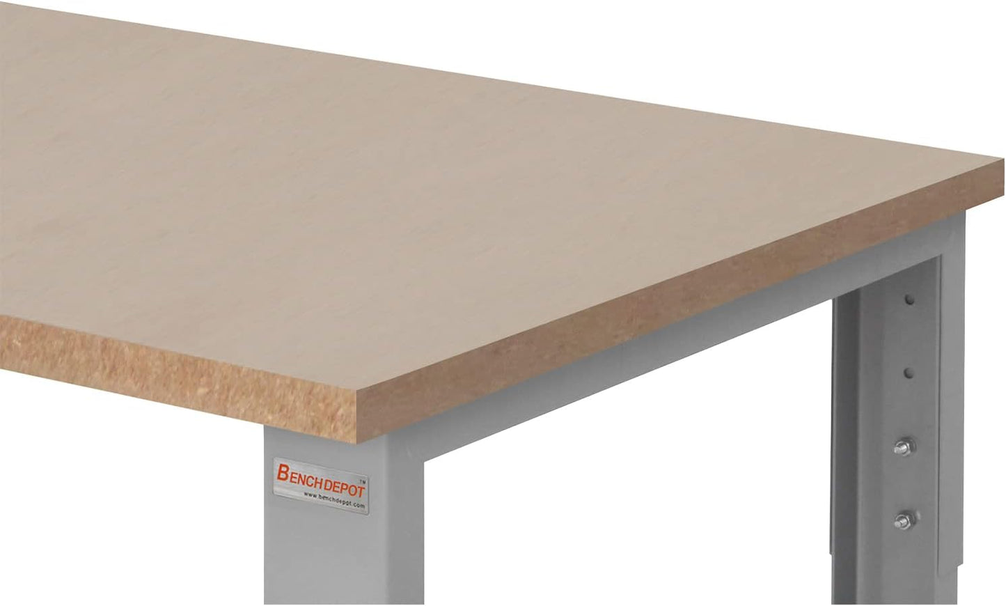 Table & Workbench: 1" Thick Particle Board Top, Height Adjustable Bench - 30" D x 48" L x 30" - 36" H - by BenchPro