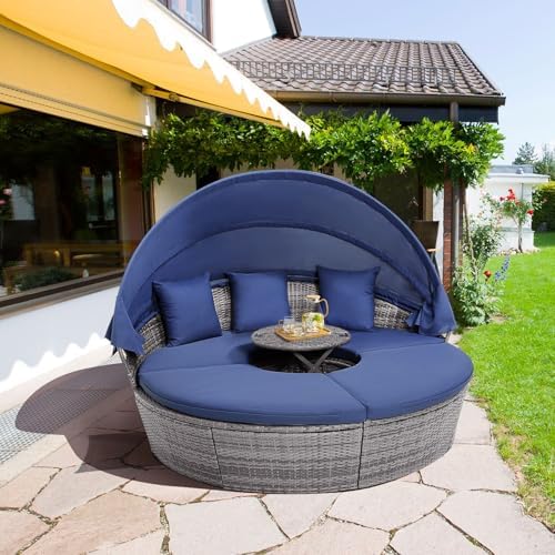 RELAX4LIFE Round Outdoor Daybed - Image 2