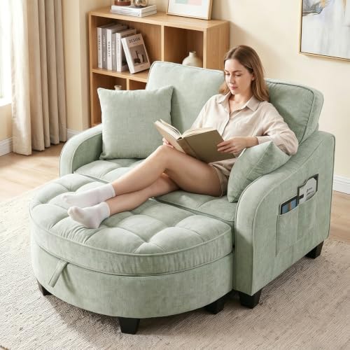Oversized Chaise Lounge Chair Indoor by GEEVIVO