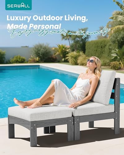 SERWALL 2 Pieces Outdoor Sofa - Image 3