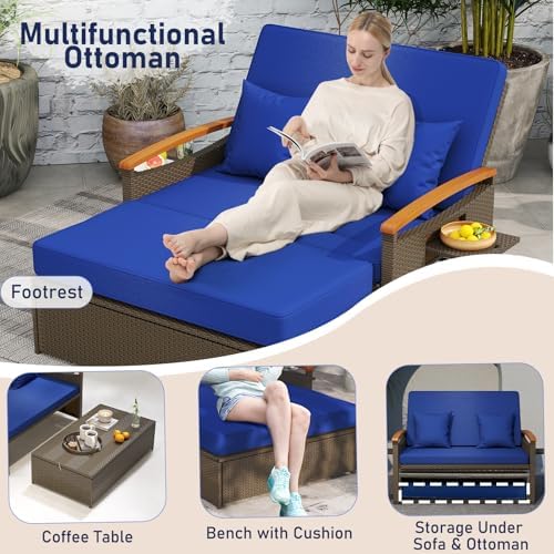 RELAX4LIFE Wicker Patio Outdoor Daybed - Image 6