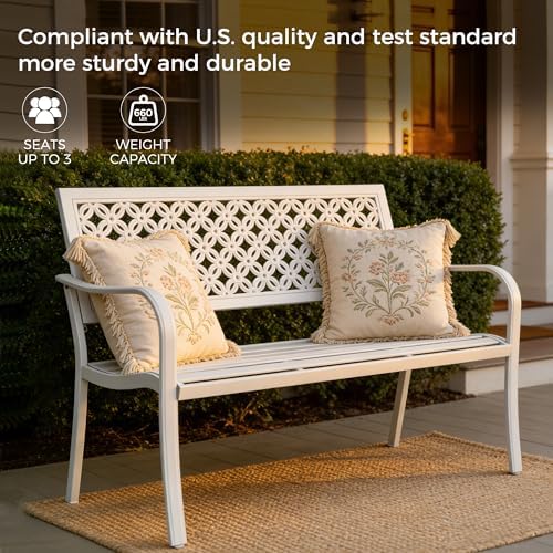 Grand patio 50" Outdoor Bench, Garden Bench - Image 3