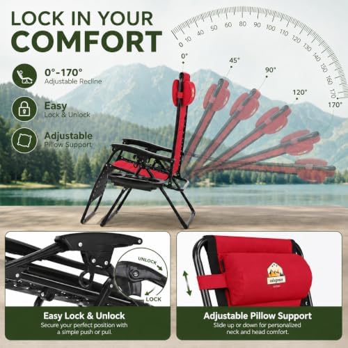 Oversized Zero Gravity Chair, 400-lb Capacity Recliner - Image 5
