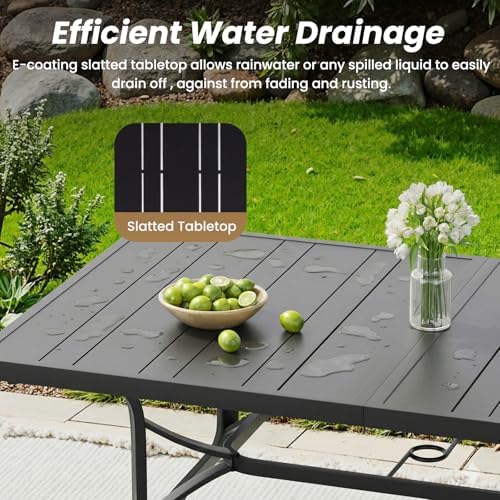 Soohow Outdoor Dining Table 60"x35", Rectangle Patio Table - Image 4