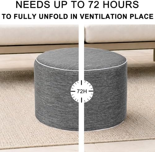 Outdoor Ottomans for Patio Pouf Waterproof Ottoman Foot Rest for Outdoor - Image 3
