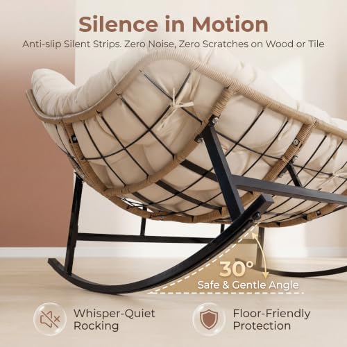 Oversized Double Rocking Papasan Chair - Image 5
