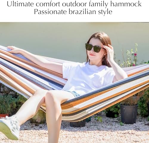 PNAEUT Double Hammock for Outside, Replacement for Stand, Tree Hammock - Image 2