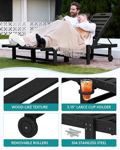 SERWALL HDPE Outdoor Chaise Lounge - Image 6