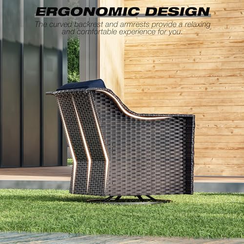 Wicker Patio Furniture Sets, 5 Pieces Upgraded Large Size Outdoor Furniture - Image 6