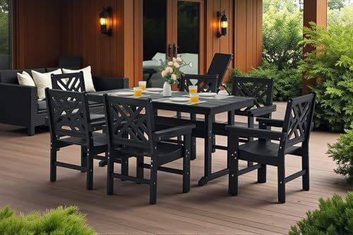 7 Piece HDPE Outdoor Dining Set - Image 2