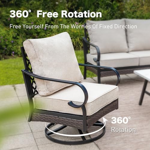 Metal Patio Furniture Set with Fire Pit, 5 Seats - Image 6