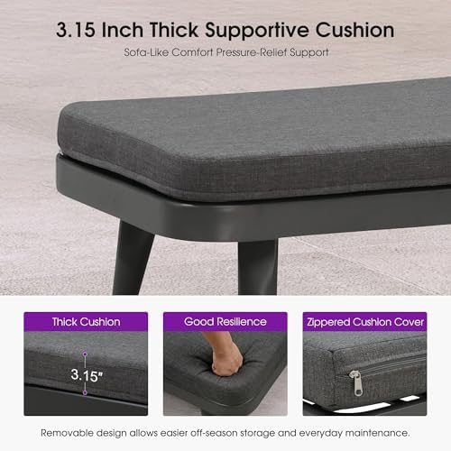 PURPLE LEAF Outdoor Chaise Lounge Chairs 4 Pieces - Image 5