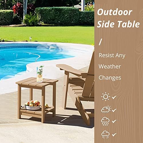 LUE BONA Outdoor Side Table, Small Outdoor Side Table - Image 3