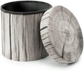 Sorbus Tree Stump Stool, 15 Inch Storage Ottoman & Footrest by Sorbus
