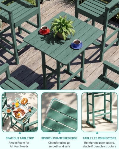 PLUUV Tall Bar Height Adirondack Chairs Set of 4 - Image 3