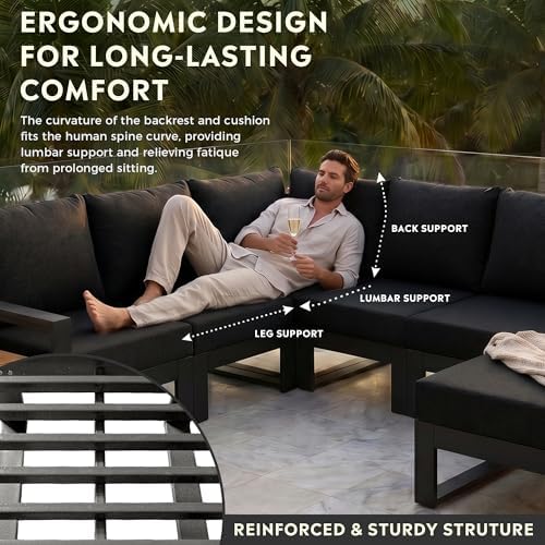 Rockaway Outdoor HDPE Sectional Armless Chair - Image 4